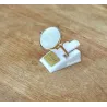 Bague Recto Verso Nacre En Plaqué Or 18 Carats T50 à T60