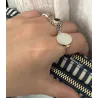 Bague Recto Verso Nacre En Plaqué Or 18 Carats T50 à T60
