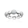 Bague Alliance DESIGN ZIRCONIUM Boules Argent Massif 925/1000