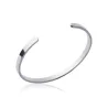 Bracelet Jonc Rigide Ouvert Argent Massif 925/1000 Rhodié Diamètre 6,5CM MIXTE