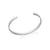 Bracelet Jonc Rigide Ouvert Argent Massif 925/1000 Rhodié Diamètre 5,6CM MIXTE