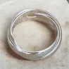 Bague Taille 68 Alliance 3 Anneaux Épais En Argent Massif 925/000