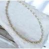 Chaîne Maille Grain De Café 50 CM X 5MM Plaqué or 18 CARATS 750/1000