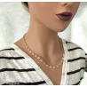 Chaîne Maille Grain De Café 45 CM X 5MM Plaqué or 18 CARATS 750/1000