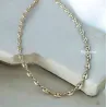 Chaîne Maille Grain De Café 45 CM X 5MM Plaqué or 18 CARATS 750/1000
