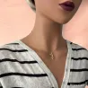 Pendentif Fée Plaqué Or 18 CARATS et Boule De Quartz Rose