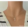 Pendentif Fée Plaqué Or 18 CARATS et Boule De Quartz Rose