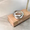 Bague Large 3 Anneaux Entrelacés Épais Argent Massif 925/1000 T50-52-54-56-58-60