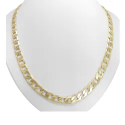 Chaîne Homme Maille Gourmette 51,5CM X 6MM En Plaqué or 750/1000