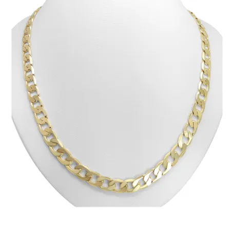 Chaîne Homme Maille Gourmette 51,5CM X 6MM En Plaqué or 750/1000
