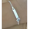 Bracelet Gourmette Personnalisable Avec Ourson pour enfant/bébé En Argent 925