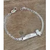 Bracelet Gourmette Personnalisable Avec Ourson pour enfant/bébé En Argent 925