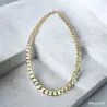Chaîne Homme Maille Gourmette Large 50CM En Plaqué or 750/1000