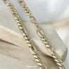 Chaîne Homme Maille Alternée Figaro 1-3 Longue 60CM X 5MM En Plaqué or 750/1000