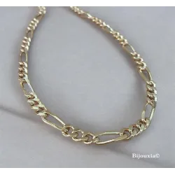 Chaîne Homme Maille Alternée Figaro 1-3 - 50CM X 7MM En Plaqué or 750/1000