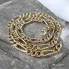 Chaîne Homme Maille Alternée Figaro 1-3 - 50CM X 7MM En Plaqué or 750/1000