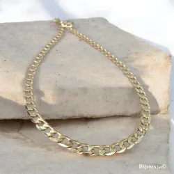 Chaîne Homme Maille Gourmette 51,5CM X 6MM En Plaqué or 750/1000