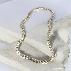 Chaîne Homme Maille Gourmette 51,5CM X 6MM En Plaqué or 750/1000