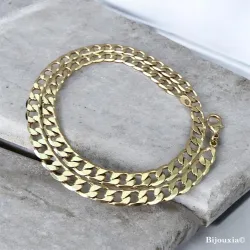 Chaîne Homme Maille Gourmette 51,5CM X 6MM En Plaqué or 750/1000