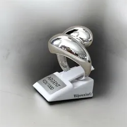 Bague Large Goutte d'eau Argent Massif 925/1000 Bijoux Tailles 50 à 60