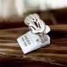 Bague Large Nœud Entrelacée En Argent Massif 925/1000 Tailles CHOIX