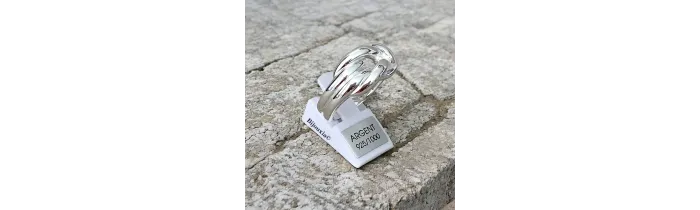 Bague Large Nœud Entrelacée En Argent Massif 925/1000 Tailles CHOIX