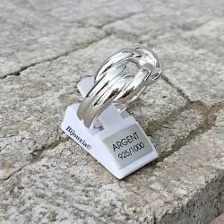 Bague Large Nœud Entrelacée En Argent Massif 925/1000 Tailles CHOIX
