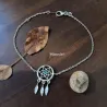 Bracelet Attrape Rêve Pierre Turquoise Argent Massif 925/000  Bijoux Femme