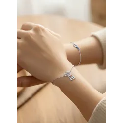 Bracelet Attrape Rêve Pierre Turquoise Argent Massif 925/000  Bijoux Femme