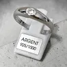 Bague jonc Cristal Zirconium Argent Massif 925/1000 Bijoux Mixte