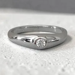 Bague jonc Cristal Zirconium Argent Massif 925/1000 Bijoux Mixte