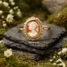 Bague Camée Rouge Et Plaqué or 18 Carats Tailles 50 à 66
