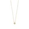 Collier Pendentif Cristal Bleu Aigue Marine Plaqué or 18 Carats 750/000al