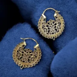Créoles Type Savoyardes Orientales, Plaqué or 18 carats 750/1000