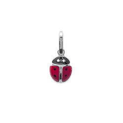 Chaîne De Cheville & Pendentif Coccinelle En Argent Massif 925/000