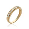 Bague Alliance Empierrée Cristaux ZIRCONIUM Plaqué or 18 Carats T50 à 60