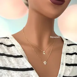Collier Collection Astre / Lune Plaqué or 18 Carats 750/1000