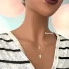 Collier Collection Astre / Lune Plaqué or 18 Carats 750/1000