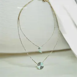 Collier Collection Astre / Lune Plaqué or 18 Carats 750/1000