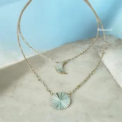 Collier Collection Astre / Lune Plaqué or 18 Carats 750/1000