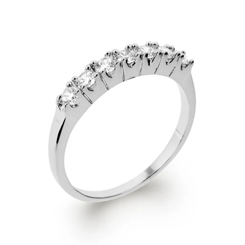 Alliance ZIRCONIUM En Argent Massif 925/000 Rhodié Tailles 48 à 68