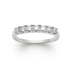 Alliance ZIRCONIUM En Argent Massif 925/000 Rhodié Tailles 48 à 68