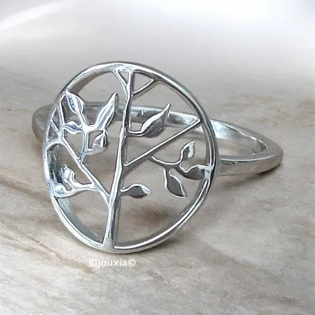 Bague Symbole Arbre de Vie Argent Massif 925/000 Tailles 48 à 68