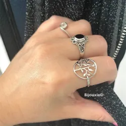 Bague Symbole Arbre de Vie Argent Massif 925/000 Tailles 48 à 68