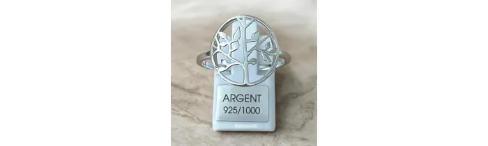 Bague Symbole Arbre de Vie Argent Massif 925/000 Tailles 48 à 68