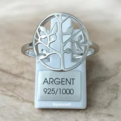 Bague Symbole Arbre de Vie Argent Massif 925/000 Tailles 48 à 68