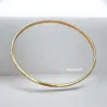 Bracelet Diamètre 6,2cm X 3mm Demi Jonc Rigide Plaqué Or 18 CARATS Bijoux Femme