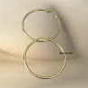 Créoles Lisses Diamètre 4cm En Acier Inoxydable PVD Doré