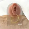 Créoles Lisses Diamètre 4cm En Acier Inoxydable PVD Doré