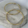 Créoles Lisses Diamètre 4cm En Acier Inoxydable PVD Doré